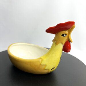Holt Howard Ceramic Rooster Spoon Rest Kitchen Decor Original Label 5" Long 1964